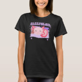Axolotl Sleepolotl Schattigee Slapen Salamander T-shirt (Voorkant)