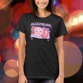 Axolotl Sleepolotl Schattigee Slapen Salamander T-shirt