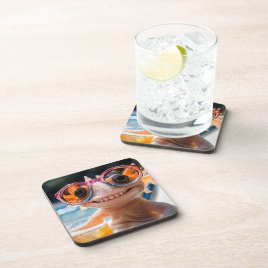 Axolotl-Smile Bier Onderzetter (Rechterzijde)