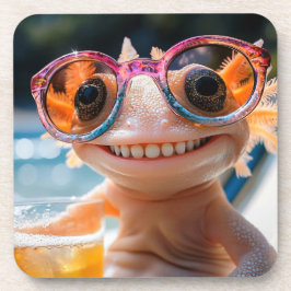 Axolotl-Smile Bier Onderzetter