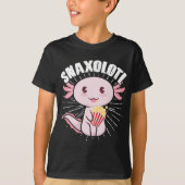 Axolotl Snack Monster Snaxolotl Kawaii T-shirt (Voorkant)