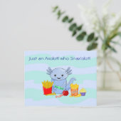 Axolotl Snax'olotl Briefkaart (Staand voorkant)