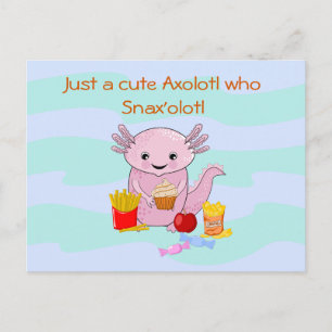 Axolotl Snax'olotl plezier Briefkaart