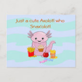 Axolotl Snax'olotl plezier Briefkaart (Voorkant)