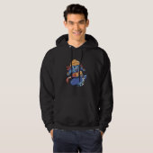 Axolotl Snowboarding Snow Winter Fun Hoodie (Voorkant volledig)