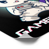 Axolotl speelt console-videogames Gamesolotl Gam Poster (Hoek)