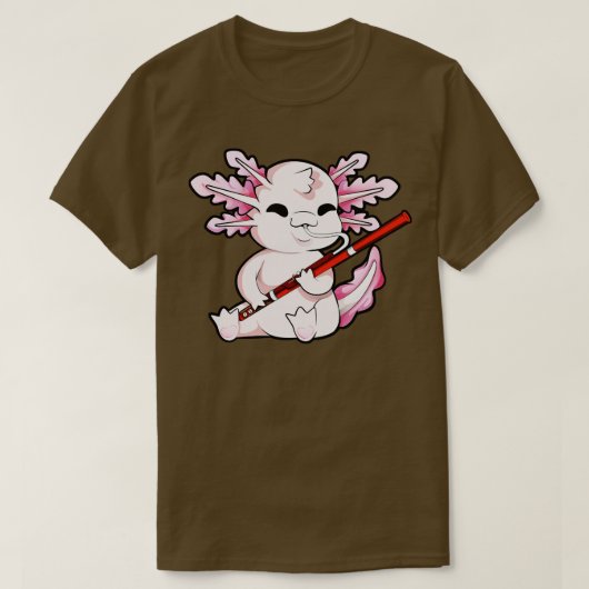 Axolotl speelt fagot t-shirt (Design voorkant)