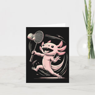 Axolotl Spelen Badminton Player Shuttle Sport Kaart