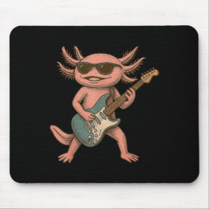 Axolotl spelen gitaarrock en roll cadeau Mannen vr Muismat