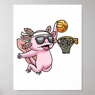 Axolotl Spelen Sketll Speler Sport Kinder Poster