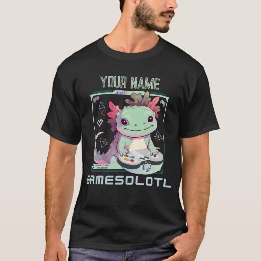 Axolotl SpelletjesOlotl Grappig Gaming Lovers T-sh T-shirt (Voorkant)