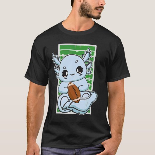 Axolotl spelt fantasy Football voor touringcarcent T-shirt (Voorkant)