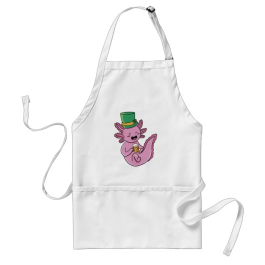 Axolotl St. Patrick's Dag - Ierse Bierliefhebber Standaard Schort (Voorkant)