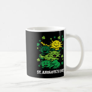 Axolotl St Patricks Day Cute Animal Shamrock Kruid Koffiemok