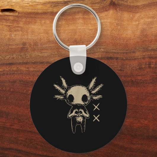 Axolotl Still Emo Goth  Sleutelhanger (Voorkant)