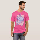 Axolotl Strawberry Milk Ambystoma Mexicanum Walkin T-shirt (Voorkant volledig)