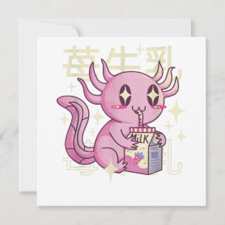 Axolotl Strawberry Milk Japan Style Japanse Kawai