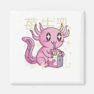 Axolotl Strawberry Milk Japan Style Japanse Kawai Magneet