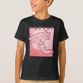 Axolotl Strawberry Milk Retro Kawaii Japan Axolotl T-shirt (Voorkant)