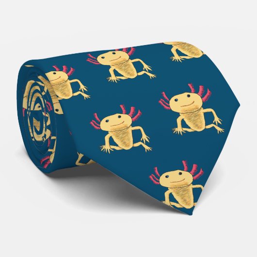 Axolotl Stropdas (Opgerold)