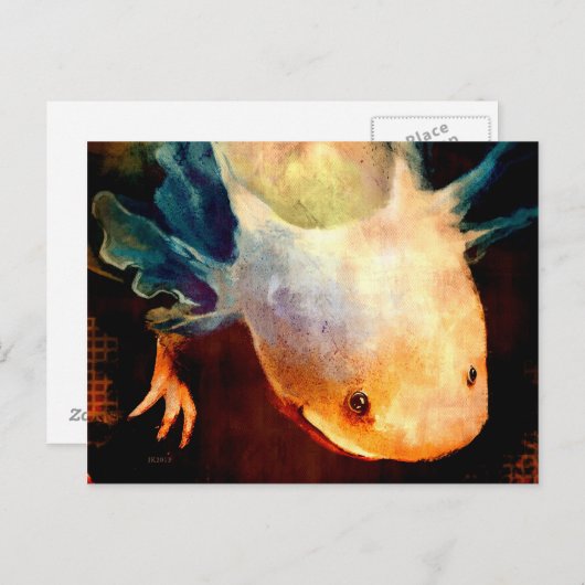 Axolotl Sun Briefkaart (Voorkant / Achterkant)