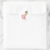 Axolotl Sweet Animal vliegt met ballonnen omhoog Ronde Sticker (Tas)