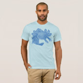 Axolotl T-shirt - BLAUW (Voorkant volledig)
