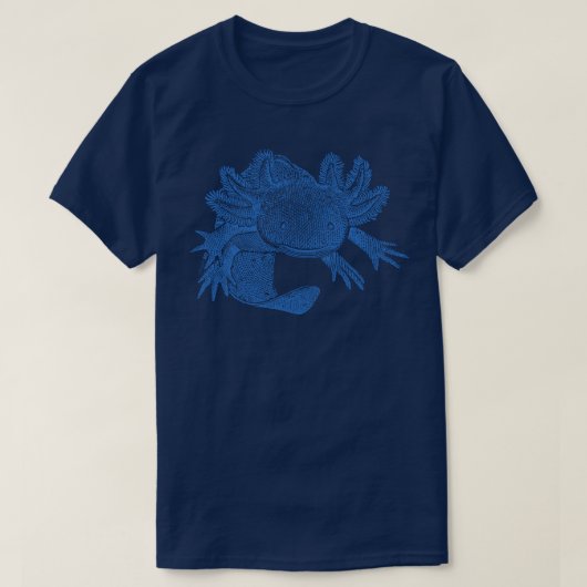 Axolotl T-shirt - BLAUW (Design voorkant)