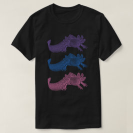 Axolotl T-shirt - PAARS, BLAUW en ROZE