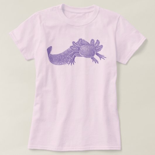 Axolotl T-shirt - PURPER (Design voorkant)
