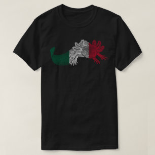 Axolotl T-shirt - ROOD, WIT & GROEN - Vlag van Mex