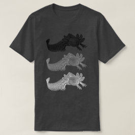 Axolotl T-shirt - ZWART, GRIJS en WIT