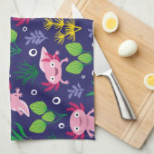 Axolotl Theedoek (Quarter Fold)