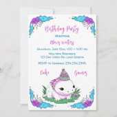 Axolotl thema meisje verjaardag kaart (Voorkant)