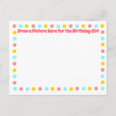 Axolotl thema verjaardagsfeestuitnodigingen briefkaart (Achterkant)