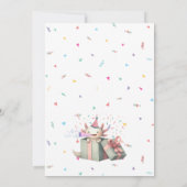 Axolotl-themed Birthday Invitation Kaart (Achterkant)