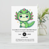 Axolotl tijdens de verjaardag van Dragon Pet Kaart (Staand voorkant)