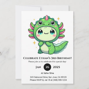 Axolotl tijdens de verjaardag van Dragon Pet Kaart