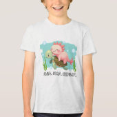 axolotl Tri-Blend shirt (Voorkant)