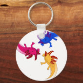 Axolotl Trio Sleutelhanger (Voorkant)