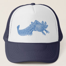 Axolotl Trucker Hat - BLUE Pet
