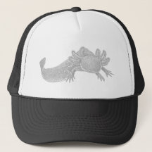 Axolotl Trucker Hat - GRAY