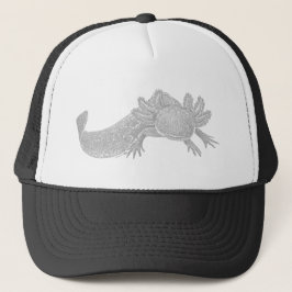 Axolotl Trucker Hat - GRAY Pet