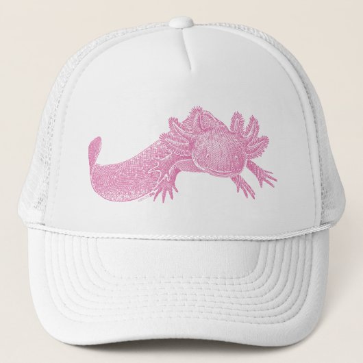 Axolotl Trucker Hat - PINK Pet (Voorkant)