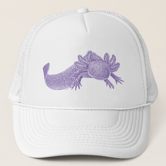 Axolotl Trucker Hat - PURPLE Pet (Voorkant)