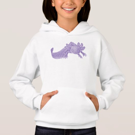 Axolotl-trui voor kinderen - PURPER (Voorkant)
