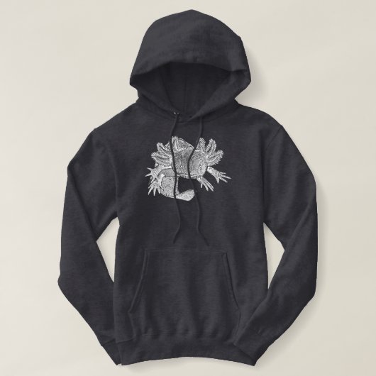 Axolotl-trui - WIT Hoodie (Design voorkant)