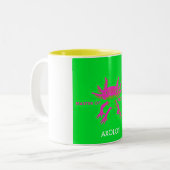 axolotl tweekleurige koffiemok (Voorkant links)