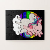 Axolotl Unicorn Rainbow Animals Unicorns Legpuzzel (Horizontaal)