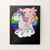 Axolotl Unicorn Rainbow Animals Unicorns Legpuzzel (Verticaal)